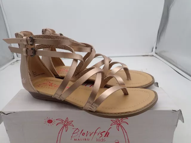 Big Girl's Blowfish Bungalow Sandal, Girl's size 5, Rose Gold