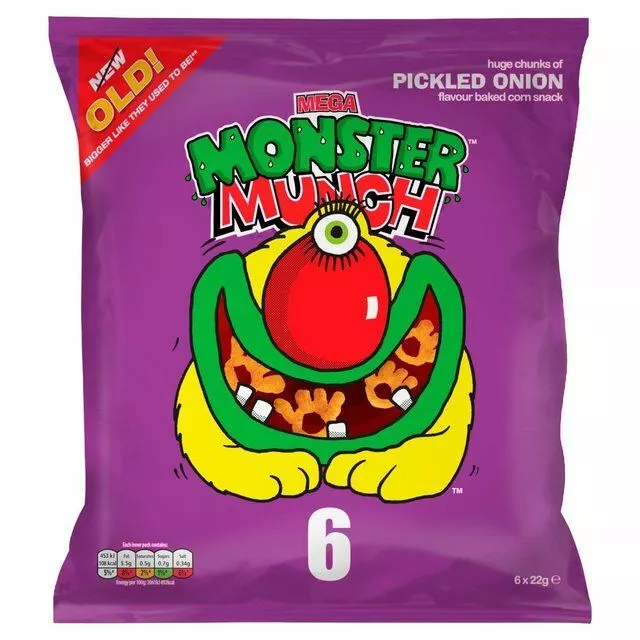 Mega Monster Munch Pickled Onion 22g x - 6 per pack