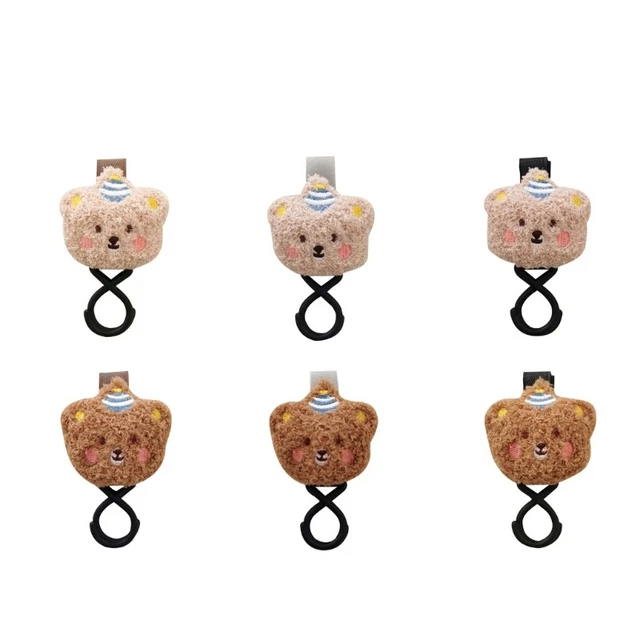 Estilo coreano Peluche Oso Bebé Cochecito Gancho Mamá Esenciales - Bolso Colgante