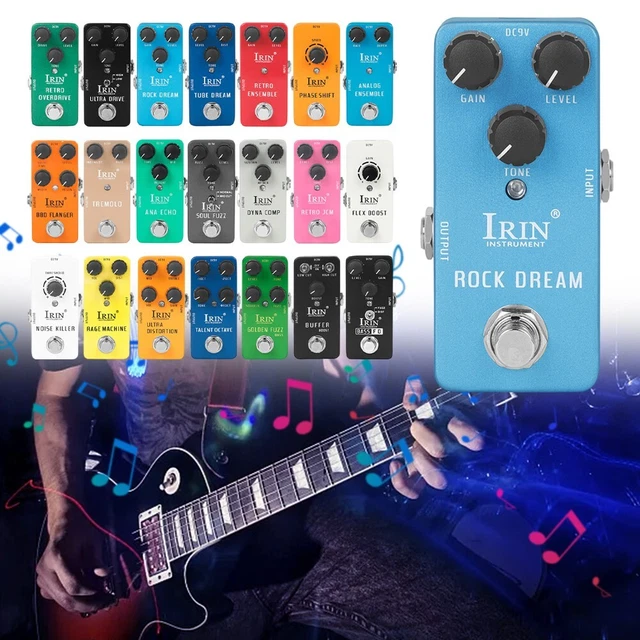 Pédale D'Effets Multi-Effets Pour Guitare - Wah, Disto, Overdrive, Delay, Reverb, Compresseur - Boîtier Métal Compact - 9