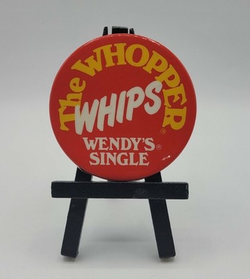 Whoppper Button VINTAGE BURGER KING Whopper Whips Wendy's Single Pinback Button 1982 £3 ...