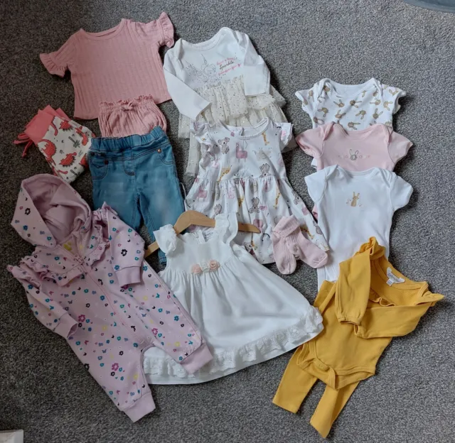 Baby girls 3-6 months clothes BUNDLE,DRESSES,VESTS,JEANS ,OUTFITS, ETC