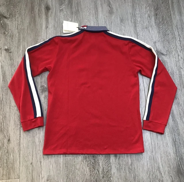 Polo Rossa GUCCI bambini ragazzi ragazzi a maniche lunghe età 12 anni nuova con etichette prezzo disponibile £201 9