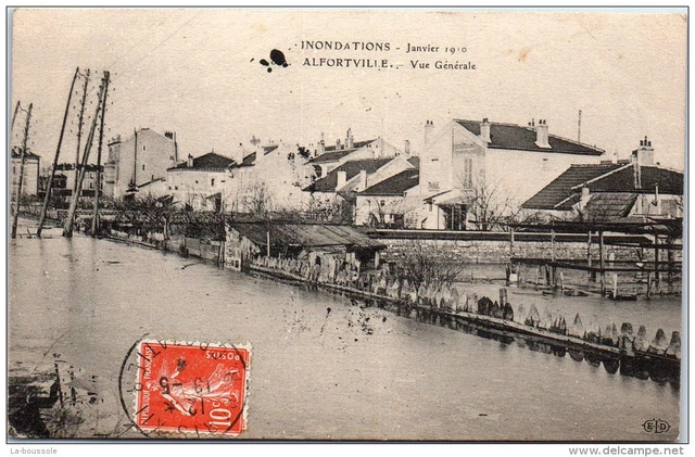 94 ALFORTVILLE - Inondations janvier 1910 vue generale
