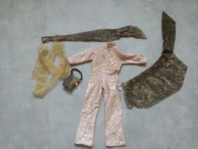 Tenue Complète Vintage Pour Poupée Cathie De Bella – Style Disco 1980, Originale