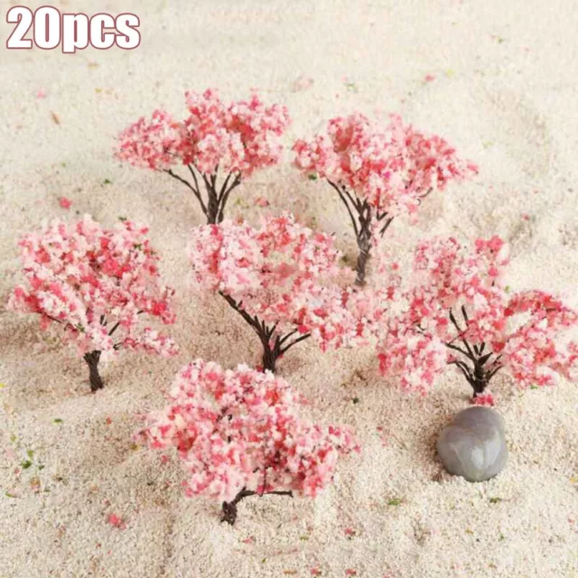 Increase Realism with 20pcs Flowering Cherry Tree Models for Railway Layouts