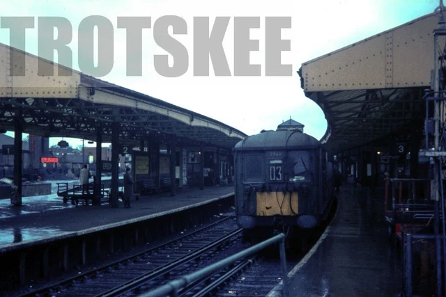 35MM SLIDE BR British Railways Electric EMU Class 401 2930 Epsom c1965 ...