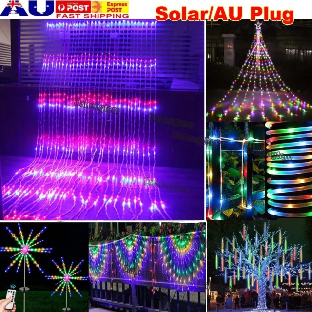 LED Curtain Fairy Lights Waterfall Icicle Net Wedding Outdoor Xmas Garden Party
