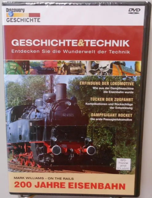 200 Jahre Eisenbahn DVD Geschichte Technik On The Rails Entwicklung Zug #T554