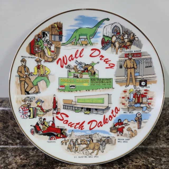 Vintage Wall Drug South Dakota Souvenir Plate