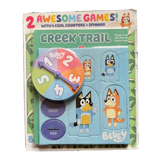 BINGO & BLUEY Kids Board Game Set With Counters Cutouts And Spinner New ...