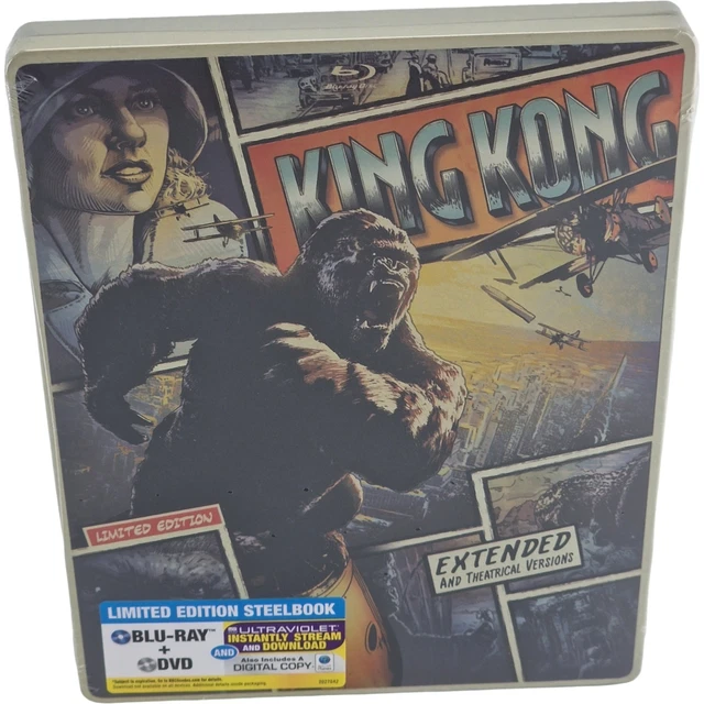 King Kong Blu-Ray + DVD Steelbook Comic Book Edition Limited 2014 Region Free