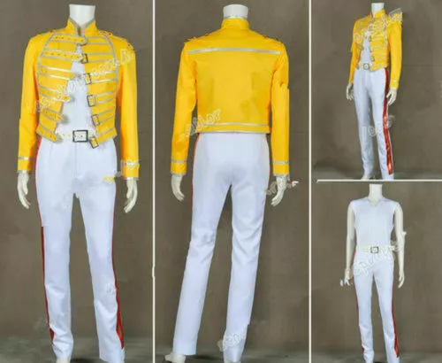 Queen Band Lead Vocals Cosplay Freddie Mercury Costume Suit In Wembley