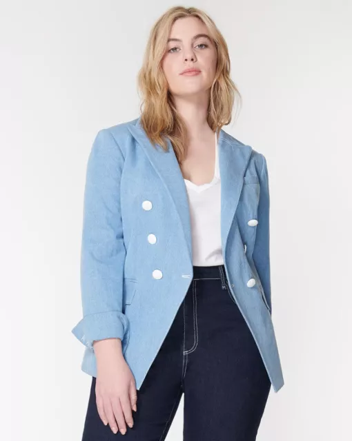 Veronica beard caden sales denim dickey jacket