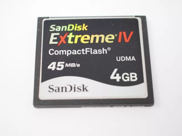 Sandisk Extreme Iv 4Gb Cf Compact Flash Camera Memory Card.