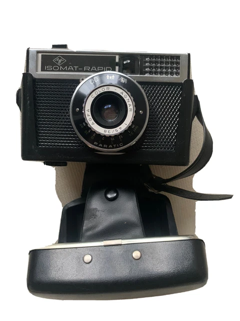 Appareil photo ancien Agfa Isomat-rapid avec Étui en Cuir
