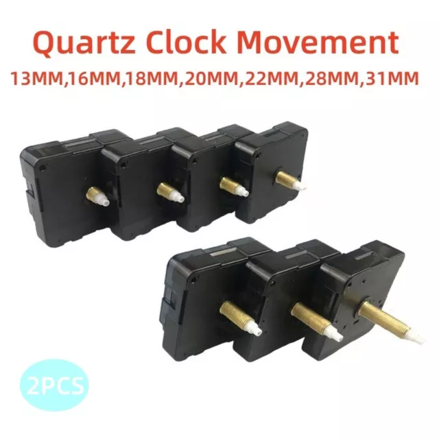 Silent Quartz Wall Clock Mechanism Repair Kit 2Pcs Easy DIY Installation