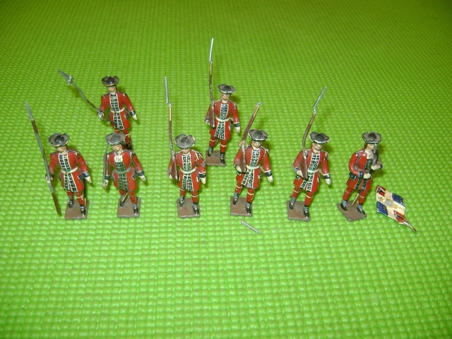 Soldats De Plomb Louis XVI – CBG Mignot, Fabrication 1960-70, Lot De 4 Figurines