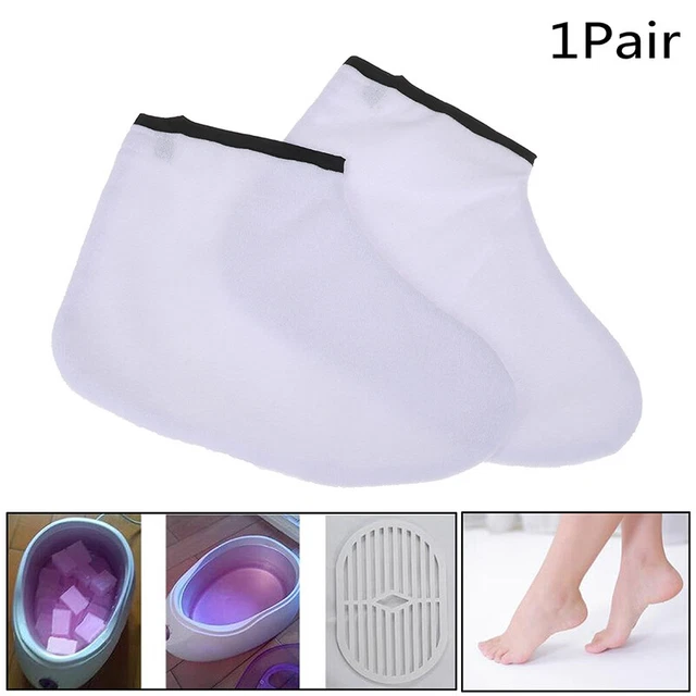 1 par de guantes de protección de cera de parafina SPA mano pie calentador calentador SPA pie glo.Z8
