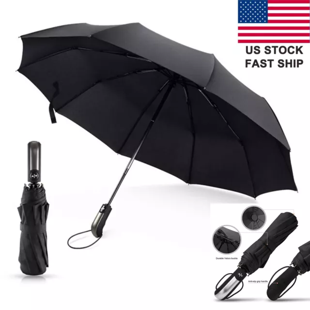 Automatic Umbrella  Anti-UV Sun/Rain Windproof 3 Folding Compact Umbrella