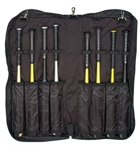 New Champion Sports Folding Zipper Bat Portfolio Hanging Bag Holds 8 Bats