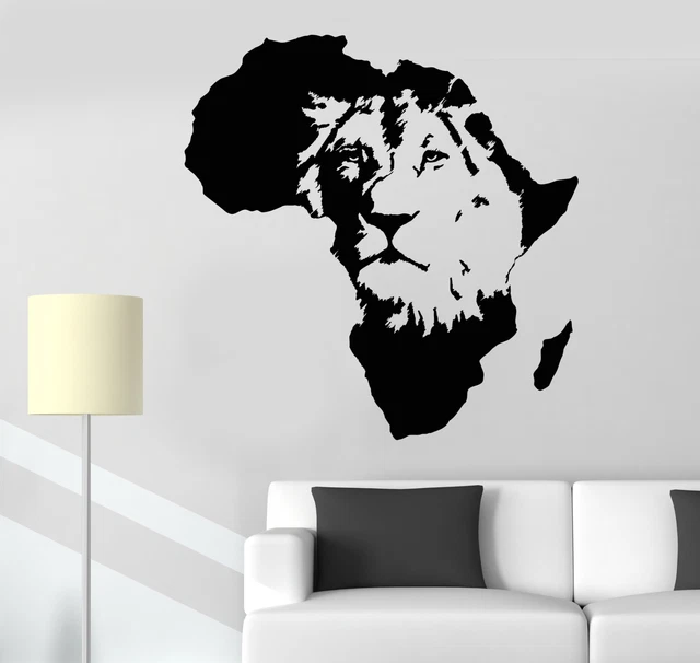VINYL WALL DECAL Lion King Of The Jungle Africa African Animal Stickers
