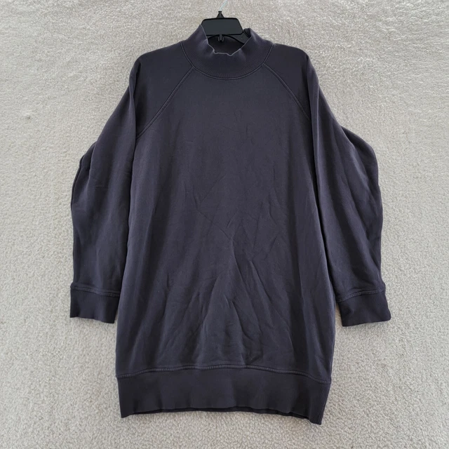 ATM Anthony Thomas Melillo French Terry Sweatshirt Dress Women's M Dusk L/S