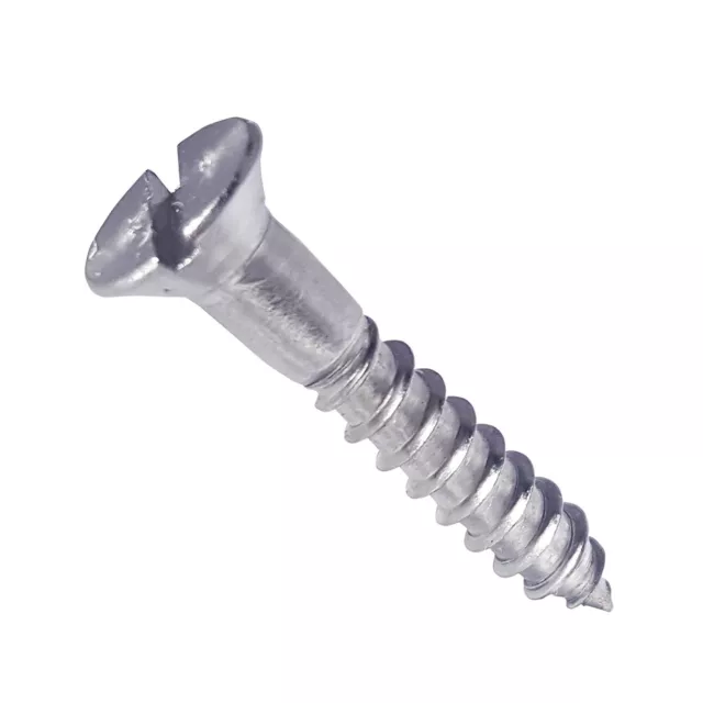 #16 Flat Head Wood Screws Stainless Steel Slotted Drive All Sizes in Listing