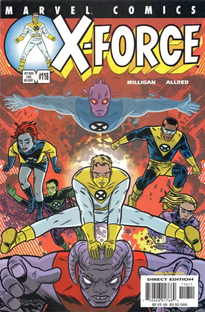 X-Force #116 Mike Allred Peter Milligan Marvel Comics 2001 Doop no CCA seal