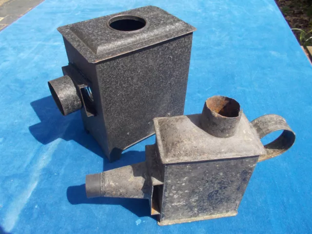 Early vintage magic lantern projector shells for restoration