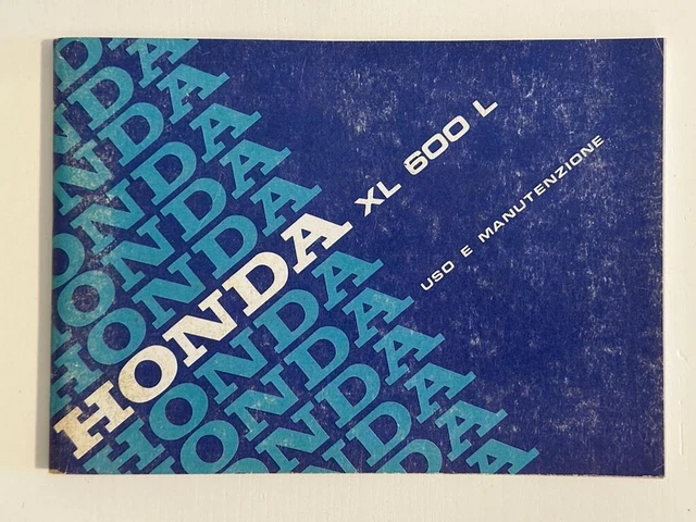 Libretto uso e manutenzione HONDA XL600L