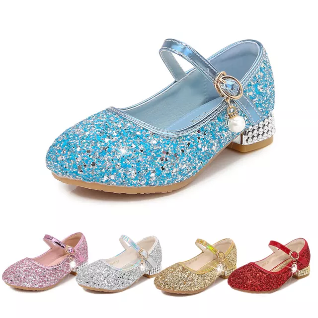 Big Girl Mary Jane Sparkly Sandal Party Dress Performs Sequin Princess Shoes