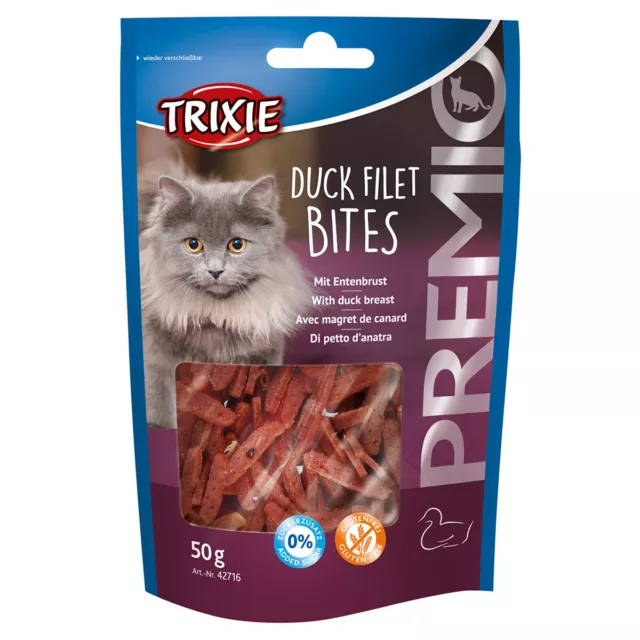 Trixie Premio Canard Filet Bites 50 G, 6 Emballages, Snack pour Chats