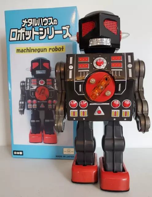 Classic MACHINE GUN ROBOT - 11" Battery Operated / Metal House Japan (KR)