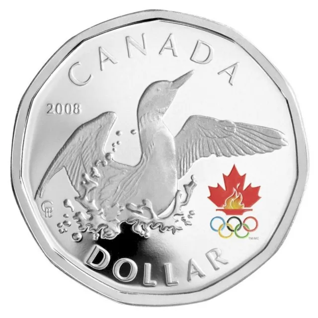 2008 Canada $1 Sterling Silver Lucky Loonie