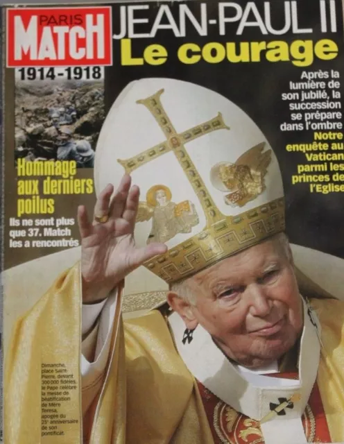 Affiche 60x80 Paris Match 2840 . Jean Paul II . Le Courage .