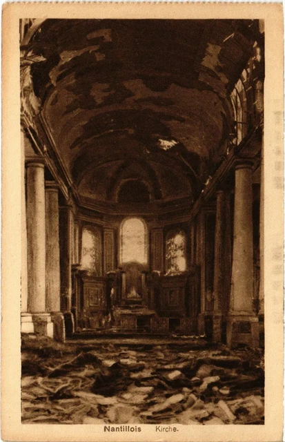 CPA Nantillois - L'Eglise - Kirche - Ruines (1037413)