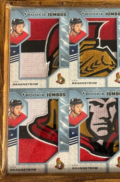 19-20 BLACK DIAMOND Rookie Team Logos Jumbos ERIK BRANNSTROM * Sens ...