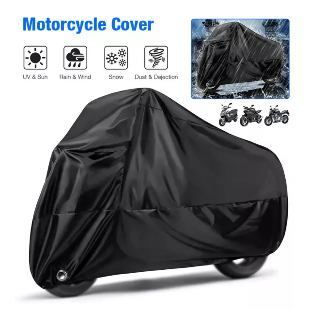 XXL Heavy Duty Motorcycle Motorbike Cover Outdoor Storage Rain Dust UV Protector