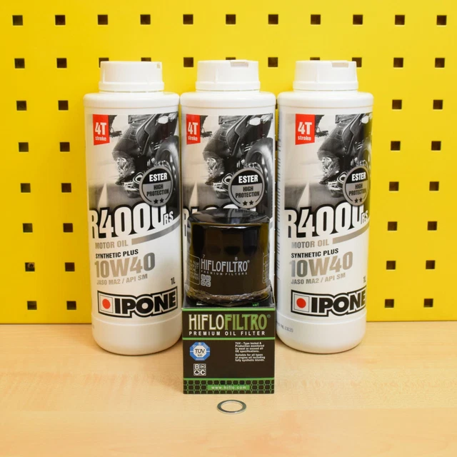 SUZUKI GSXR 750 Oil Change Kit Oil Filter Gasket IPONE R4000 RS 10w40