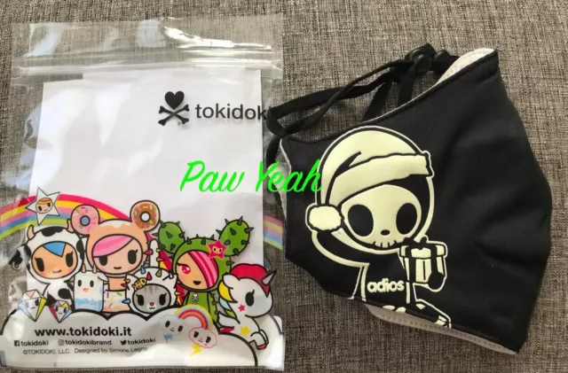 Tokidoki Glow in the Dark Face Mask Adios Santa Authentic - SHIPS OUT FAST
