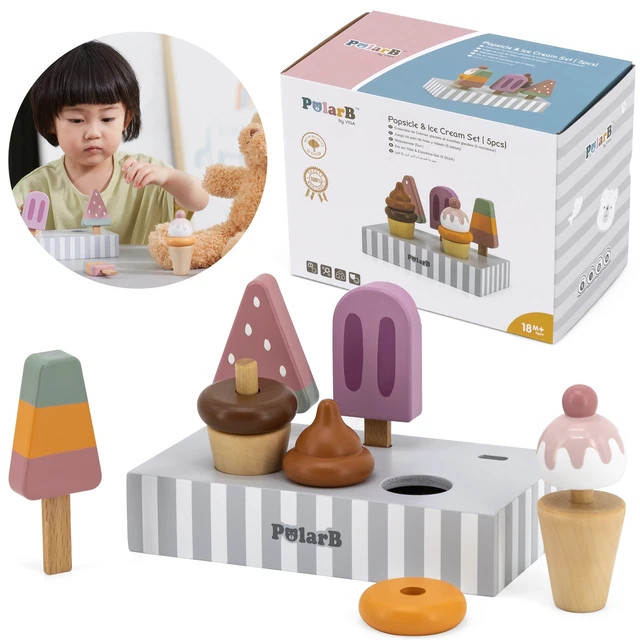 Viga Polarb Glace Crème sur Un Bâton Avec Support 5 Pièces