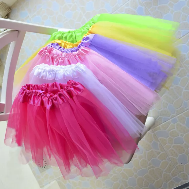 Kids Girls Mesh Ballet Tutu Princess Dress Up Dance Wear Toddler Skirt Costume
