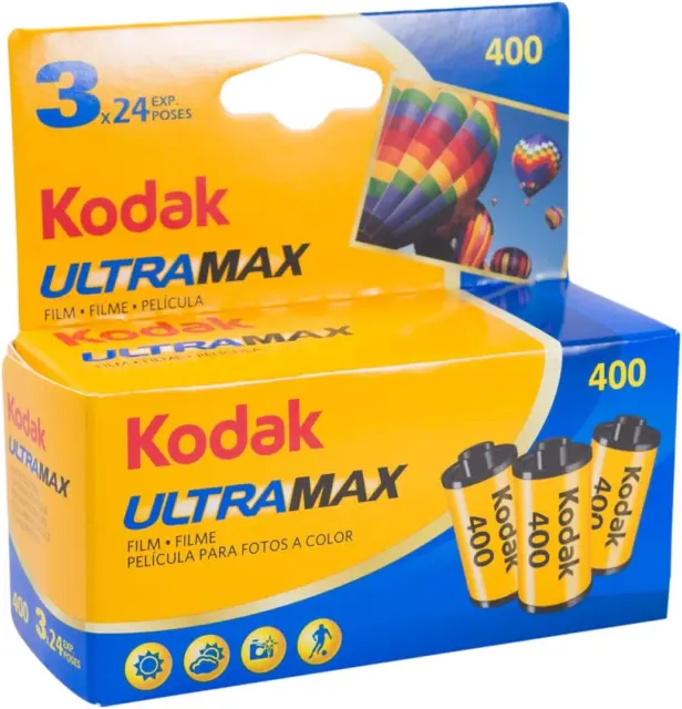 Kodak 6034052 Ultramax 400 135/24 Confezione da 3 pellicole