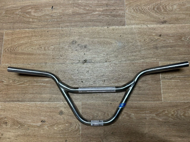 Guidon 'Moustache' Vintage Pour Vélo Ancien - Années 1940 à 1970 - Chrome - 25mm X 47,5cm