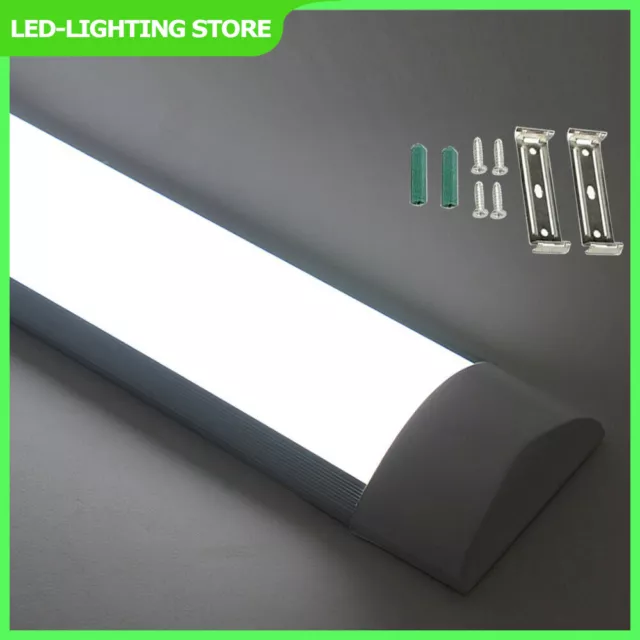 4FT LED Strip Lights Batten Tube Light Office Shop Garage Ceiling Lamp 3-8FT