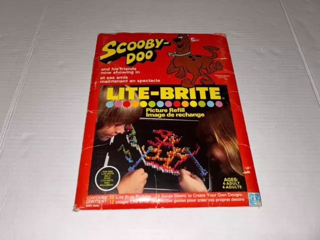 RARE Vintage 1978 SCOOBY-DOO Lite Brite Picture Refill  UNUSED SHEETS +