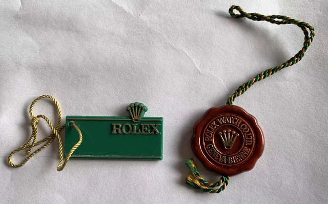 VINTAGE ROLEX VERDI grandi etichette a corona e sigillo rosso anni