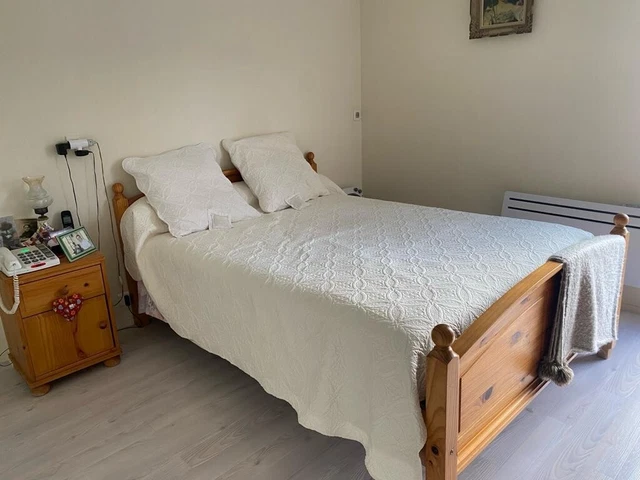 Chambre complète BOSTON : Lit adulte 140 x 190 + Commode + 2 Chevets - blanc - La Poste