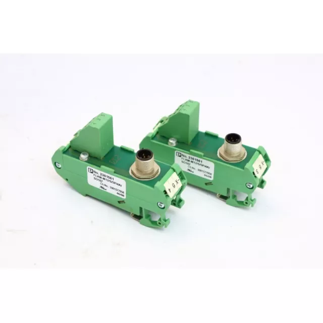 2Pcs Phoenix contact 2301561 FLKM-M12/S/5P/4A/SO107 Interface module (B848)